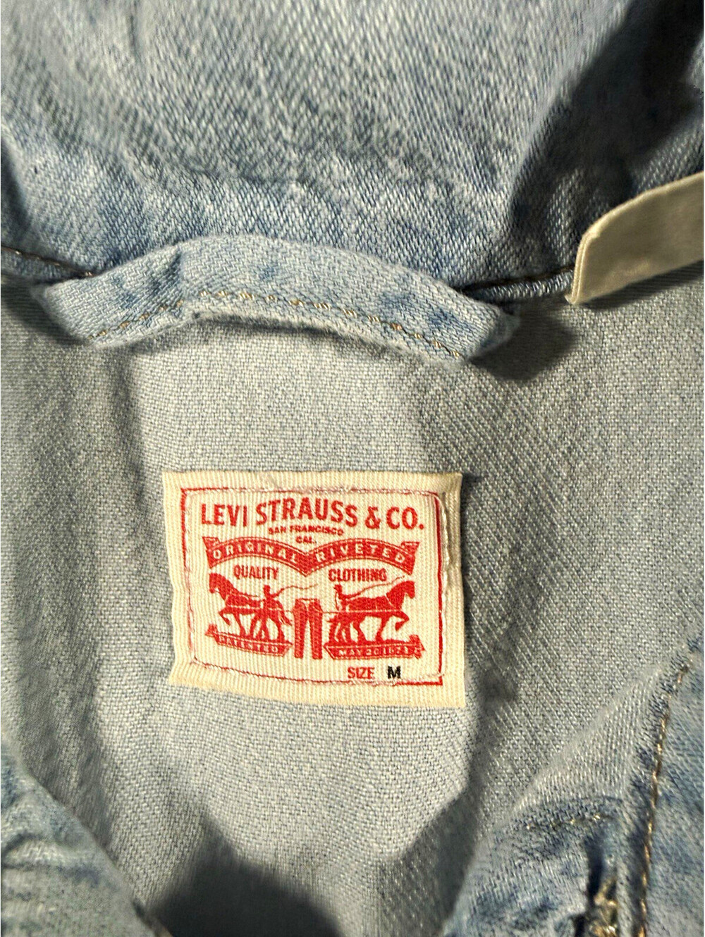 Levi Strauss & Co. Women's Blue Denim Button-Front Romper M Collared Pockets